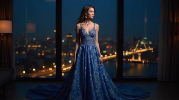 Pourquoi la robe bleue nuit devient indispensable pour vos soirées